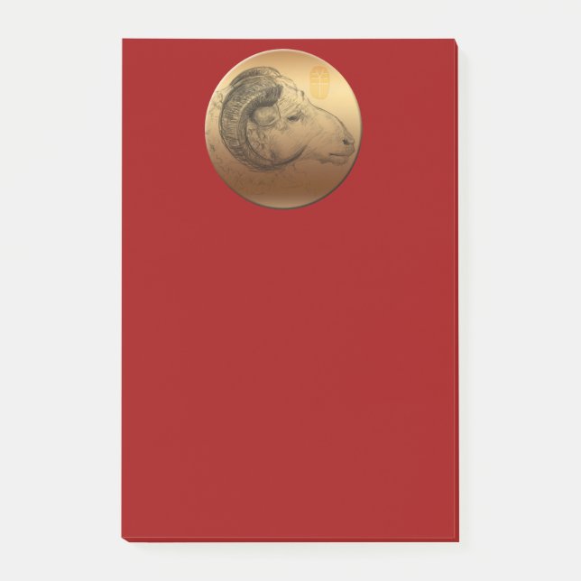Goldener Stamm 2 Frohes chinesisches Neujahrsfest  Post-it Klebezettel (Vorderseite)