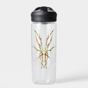 Goldener Stammeshirsch-Schädel-Jagd-Design Trinkflasche