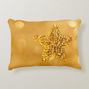 Goldener Star Dekokissen