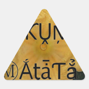 Goldener Stern Hakuna Matata Kunst Druck Dreieckiger Aufkleber