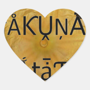 Goldener Stern Hakuna Matata Kunst Druck Herz-Aufkleber