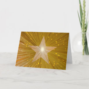Goldener Stern - Herzlichen Glückwunsch! Grußkarte Feiertagskarte