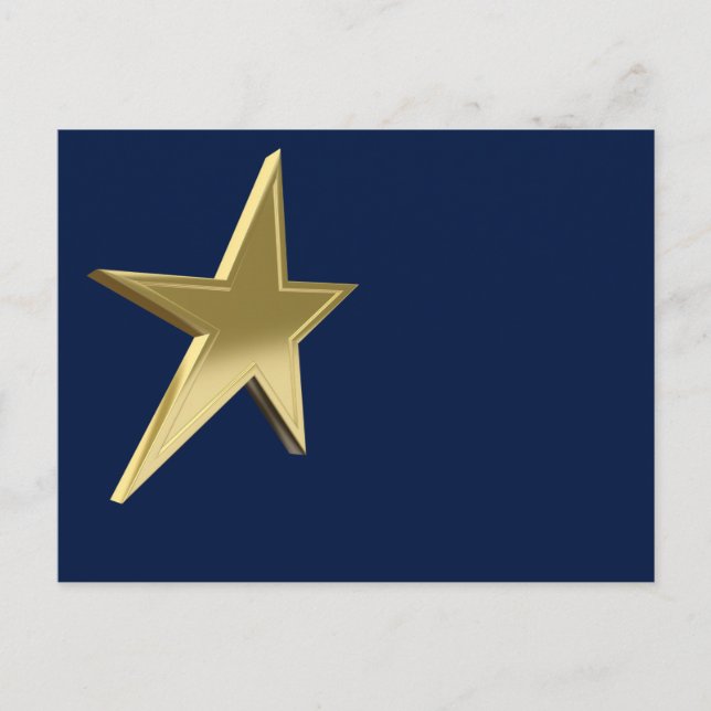 Goldener Stern Postkarte (Vorderseite)