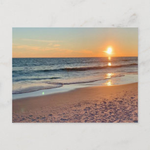 Goldener Strand Sonnenuntergang Küstenfotografie Postkarte