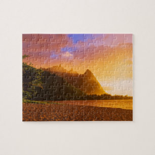 Goldener Strandsonnenuntergang, Hawaii