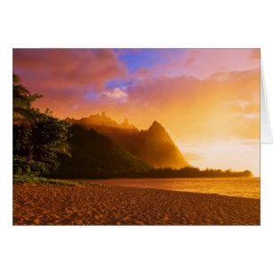 Goldener Strandsonnenuntergang, Hawaii
