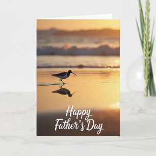 Goldener Strandvogel Vatertagskarte Karte