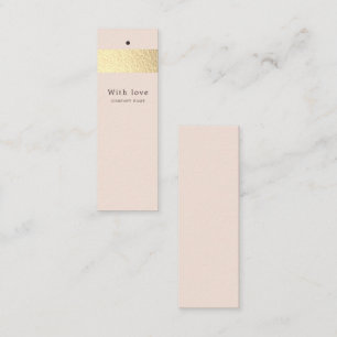 Goldener Streifen auf rot-rosa Geschenketiketten Mini Visitenkarte