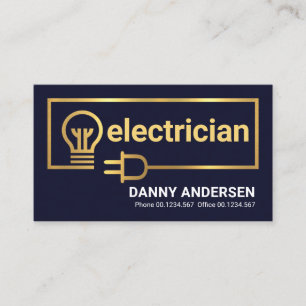 Goldener Stromrahmen Visitenkarte