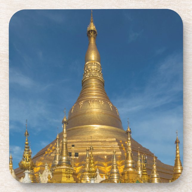 Goldener Stupa-Tempel Untersetzer (Vorderseite)