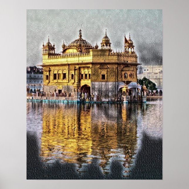 Goldener Tempel von Amritsar, Indien Poster (Vorne)