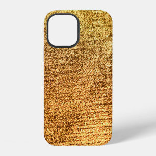 Goldener Textil: glamouröser Makro-Hintergrund. iPhone 12 Hülle