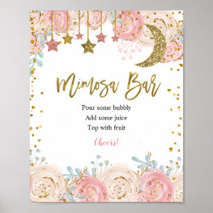Goldener Tinkelstar Mimosa Bar Sign Poster