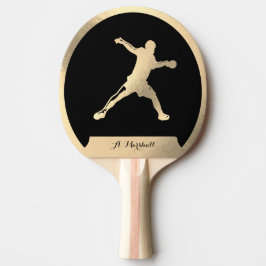 Goldener Tischtennisspieler Tischtennis Schläger