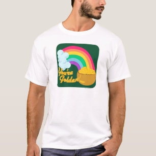 Goldener Tor aus Gold-Cartoon T-Shirt