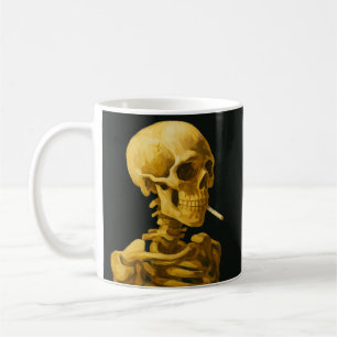 Goldener Totenkopf raucht – Einzigartige Van Gogh- Kaffeetasse