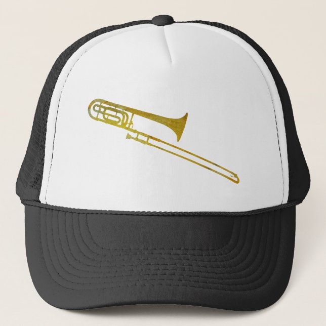 Goldener Trombone Truckerkappe (Vorderseite)
