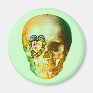Goldener Valentinskädel Magnet