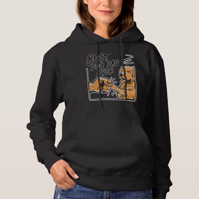 Goldener Vater je Retro Golden Retriever Dog D Hoodie (Vorderseite)