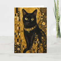 Goldener Vertrauter (Schöne schwarze Katze)