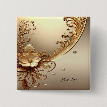 Goldener Verzierte Blumenknopf