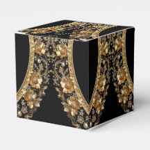 Goldener verzierter Rahmen Gefallen Box