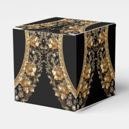 Goldener verzierter Rahmen Gefallen Box Geschenkschachtel