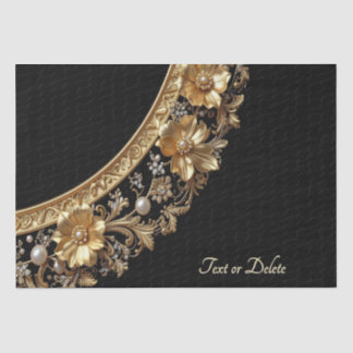 Goldener verzierter Rahmen Tissue-Papier Seidenpapier