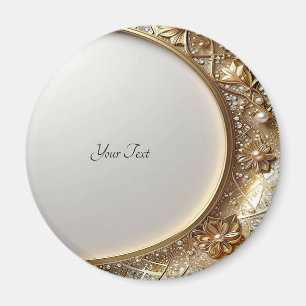 Goldener Verzierungsrahmen-Magnet Magnet