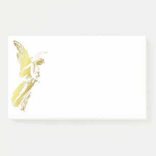 Goldener Vintage-Engel, der über dich wacht Post-it Klebezettel