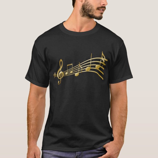 Goldener Violinenschlüssel T-Shirt (Vorderseite)