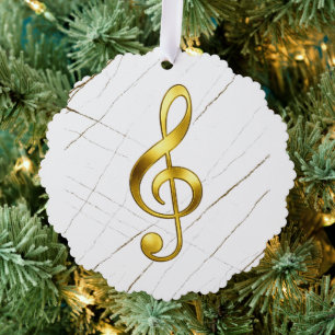 Goldener Violinschlüssel-Marmor-Homedekor Ornament Karte