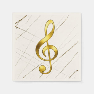 Goldener Violinschlüssel-Marmor-Homedekor Serviette