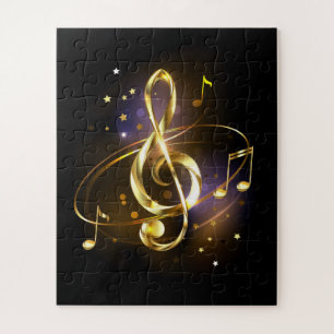 Goldener Violinschlüssel Musik