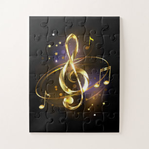 Goldener Violinschlüssel Musik