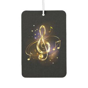 Goldener Violinschlüssel Musik Autolufterfrischer