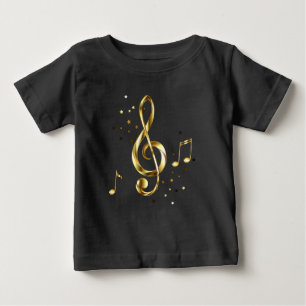 Goldener Violinschlüssel Musik Baby T-shirt
