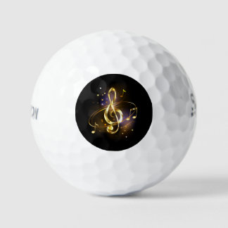 Goldener Violinschlüssel Musik Golfball
