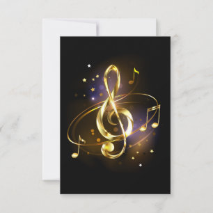 Goldener Violinschlüssel Musik Karte