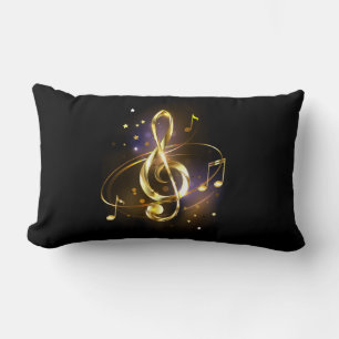 Goldener Violinschlüssel Musik Lendenkissen