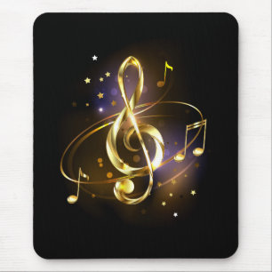 Goldener Violinschlüssel Musik Mousepad