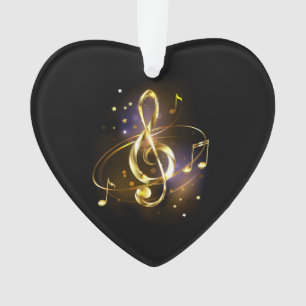 Goldener Violinschlüssel Musik Ornament