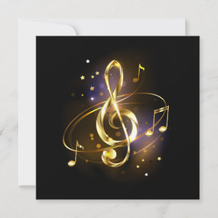 Goldener Violinschlüssel Musik Save The Date