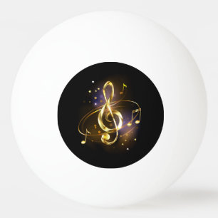 Goldener Violinschlüssel Musik Tischtennisball