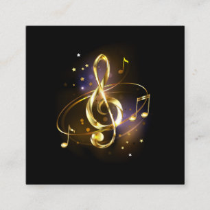Goldener Violinschlüssel Musik Treuekarte