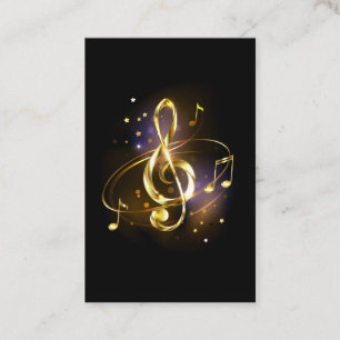 Goldener Violinschlüssel Musik Visitenkarte