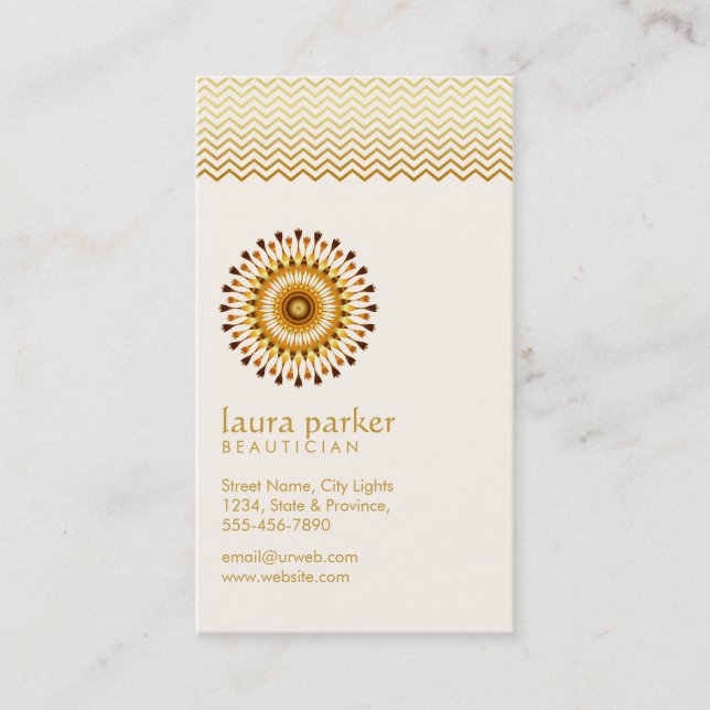 Goldener Visitenkarte (Vorderseite)