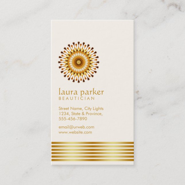 Goldener Visitenkarte (Vorderseite)