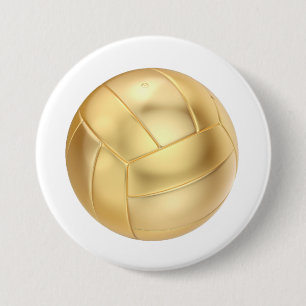 Goldener Volleyball oder Fußball Button