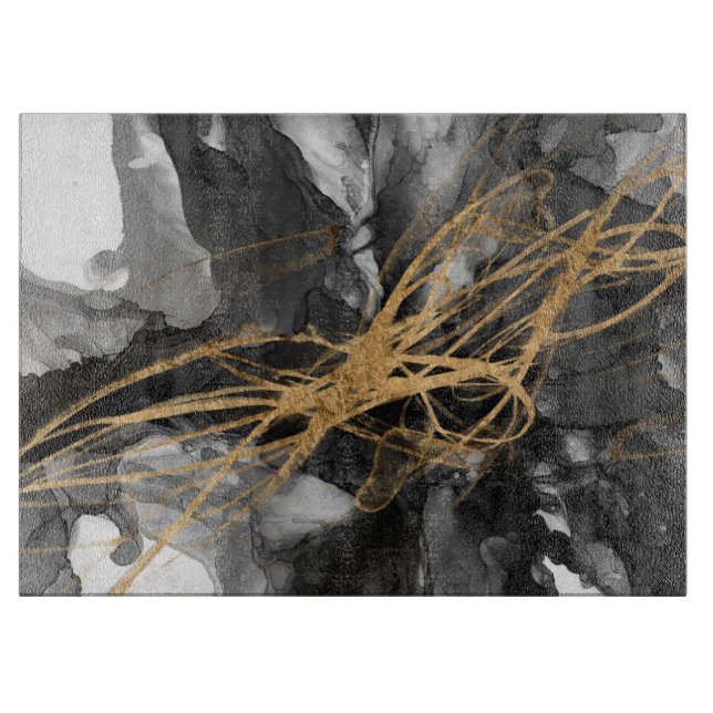 Goldener Vortex I Schneidebrett (Vorderseite)